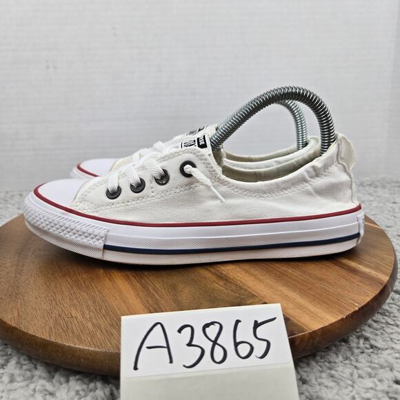 Converse Womens 7.5 CTAS Shoreline White Canvas Y2K Casual Shoes Slip Sneaker - Picture 1 of 12